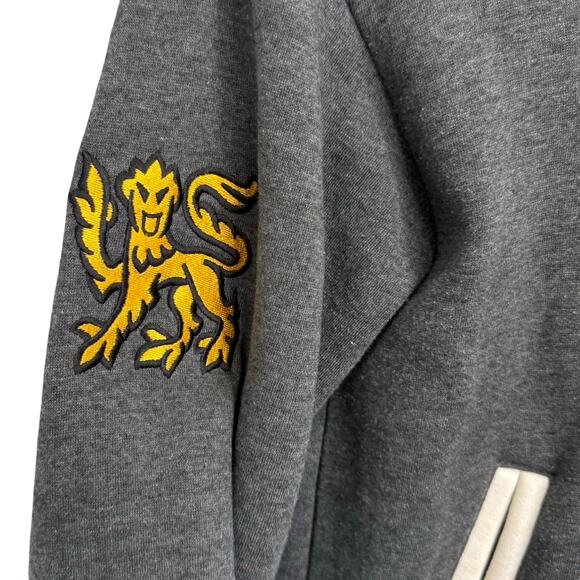 Cambridge University Gray White Trim Lion Letterman Bomber Sweatshirt sz XS - Picture 8 of 11